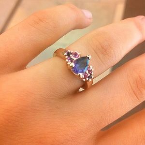 Rose Gold Amethyst Ring Size 6